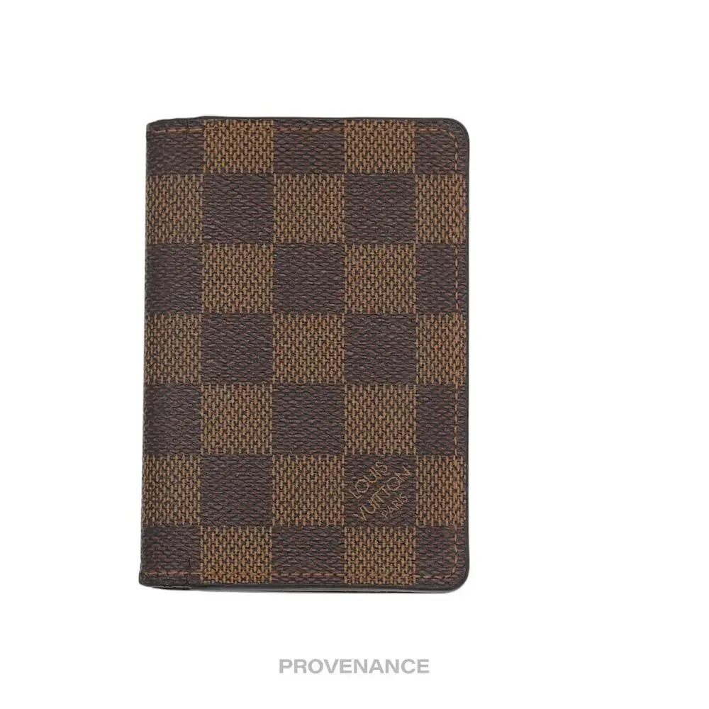 🔴 Louis Vuitton Pocket Organizer Card Wallet - Damier Ebene